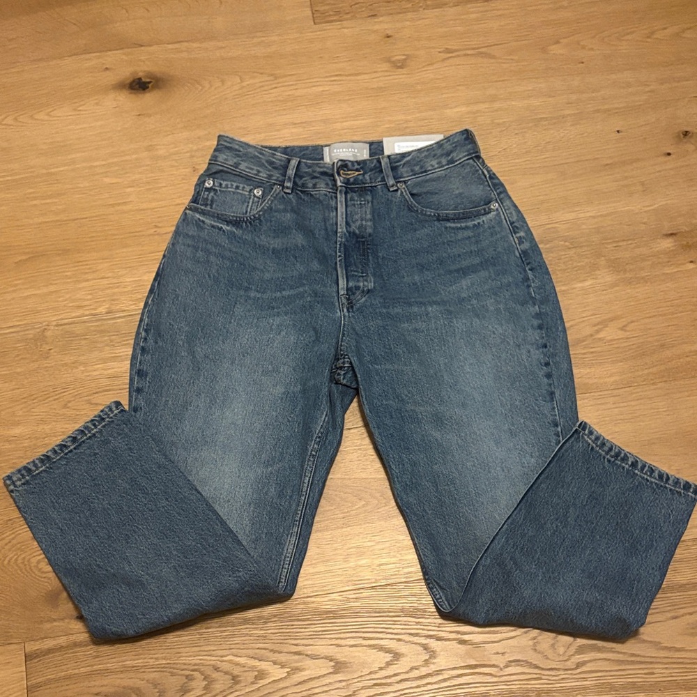 Everlane NWT Curvy 90’s Cheeky Straight Jeans Organic Cotton size 29
